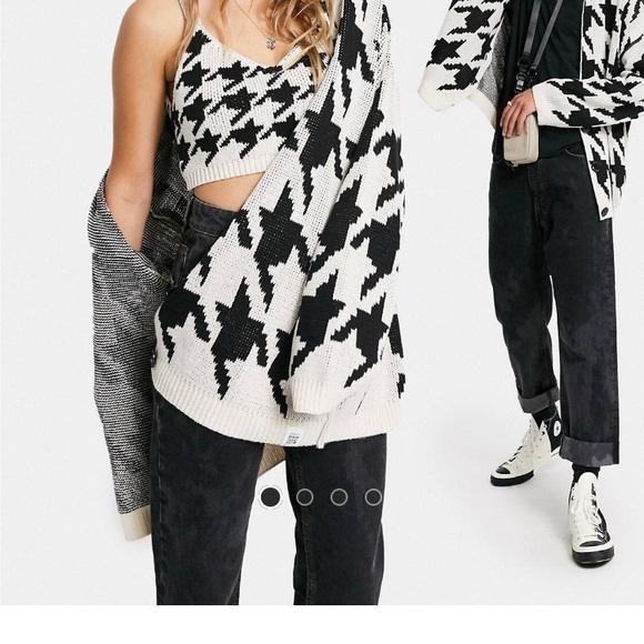 ASOS unisex houndstooth coord cardigan - Picture 3 of 5